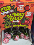 Bubbly Billy Lollypops (sour Raspberry) x5 Lollypops