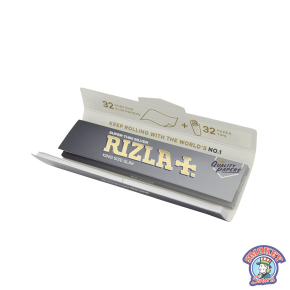 RIZLA + Super Thin Silver King Size Slim Combi Pack + Tips
