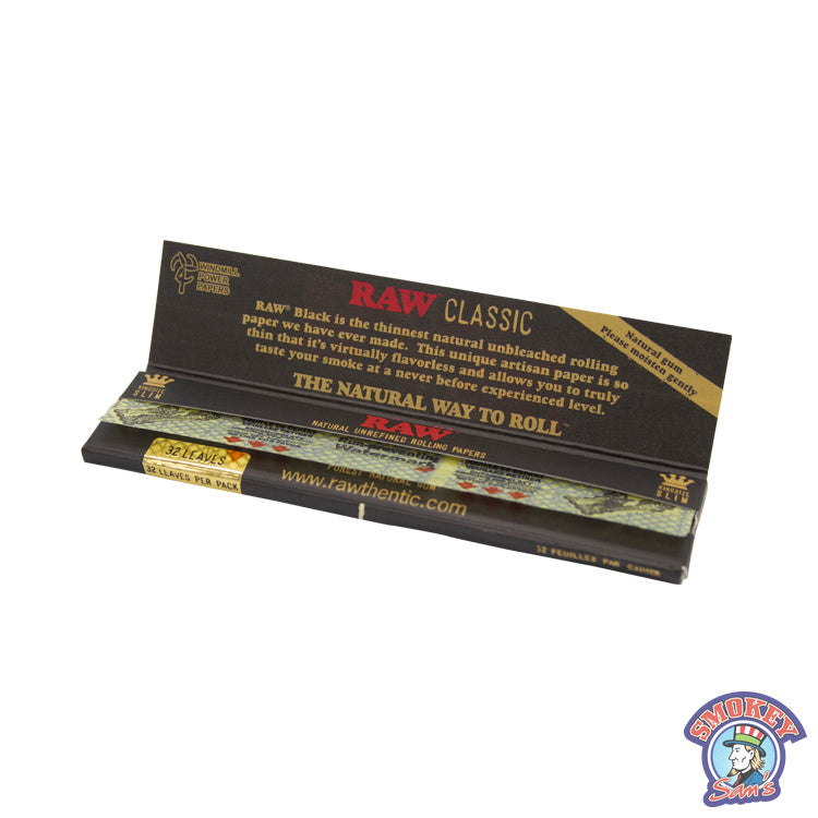 RAW Black King Size Rolling Papers x2 – Smokey Sam's