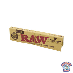 RAW Classic Connoisseur King Size Rolling Paper with Tips x2