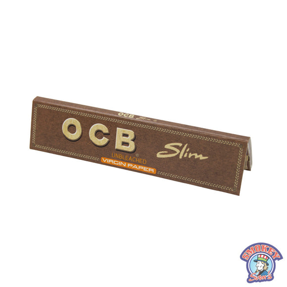 OCB Slim Unbleached Virgin Paper King Size Rolling Papers x2