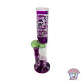 Purple and Green Patterned Bong