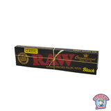 RAW Classic Black Connoisseur King Size Rolling Paper with Tips x2