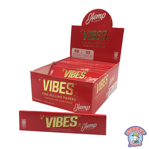 VIBES Hemp Papers King Size Slim Rolling Papers Pack of 2
