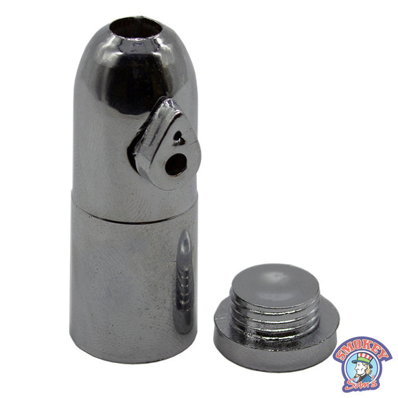 Silver Plastic Bullet Snuff Snorter
