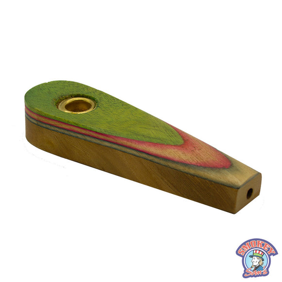 Wooden Pipe Green Red